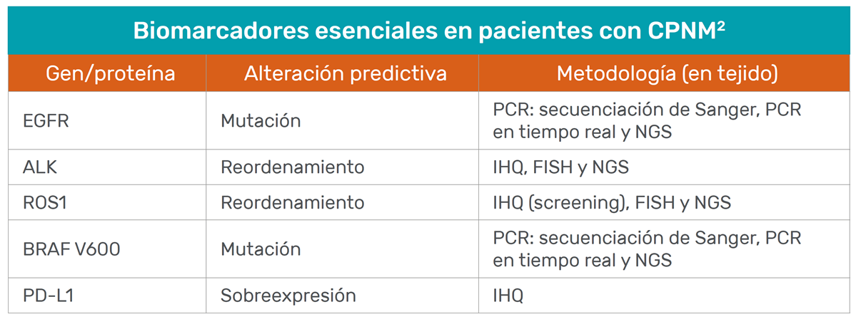 Essential biomarkers in patients with NSCLC